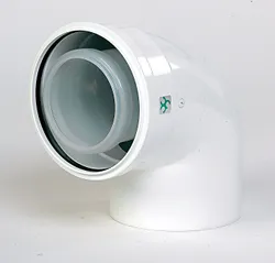 Concentrische rookgasbocht, Ubbink Rolux, aluminium/kunststof, 80/125mm